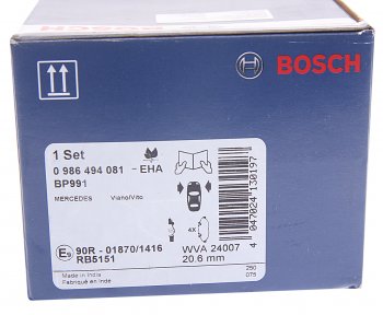 3 799 р. Колодки тормозные передние (4шт.) BOSCH Mercedes-Benz Viano W639 дорестайлинг (2003-2010)  с доставкой в г. Керчь. Увеличить фотографию 4