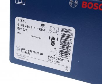 4 399 р. Колодки тормозные передние (4шт.) BOSCH BMW 3 серия E92 купе дорестайлинг (2005-2010)  с доставкой в г. Керчь. Увеличить фотографию 3