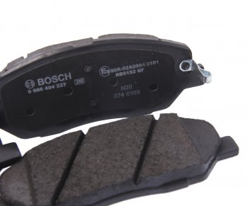 3 879 р. Колодки тормозные передние (4шт.) BOSCH Hyundai Santa Fe CM рестайлинг (2009-2012)  с доставкой в г. Керчь. Увеличить фотографию 2
