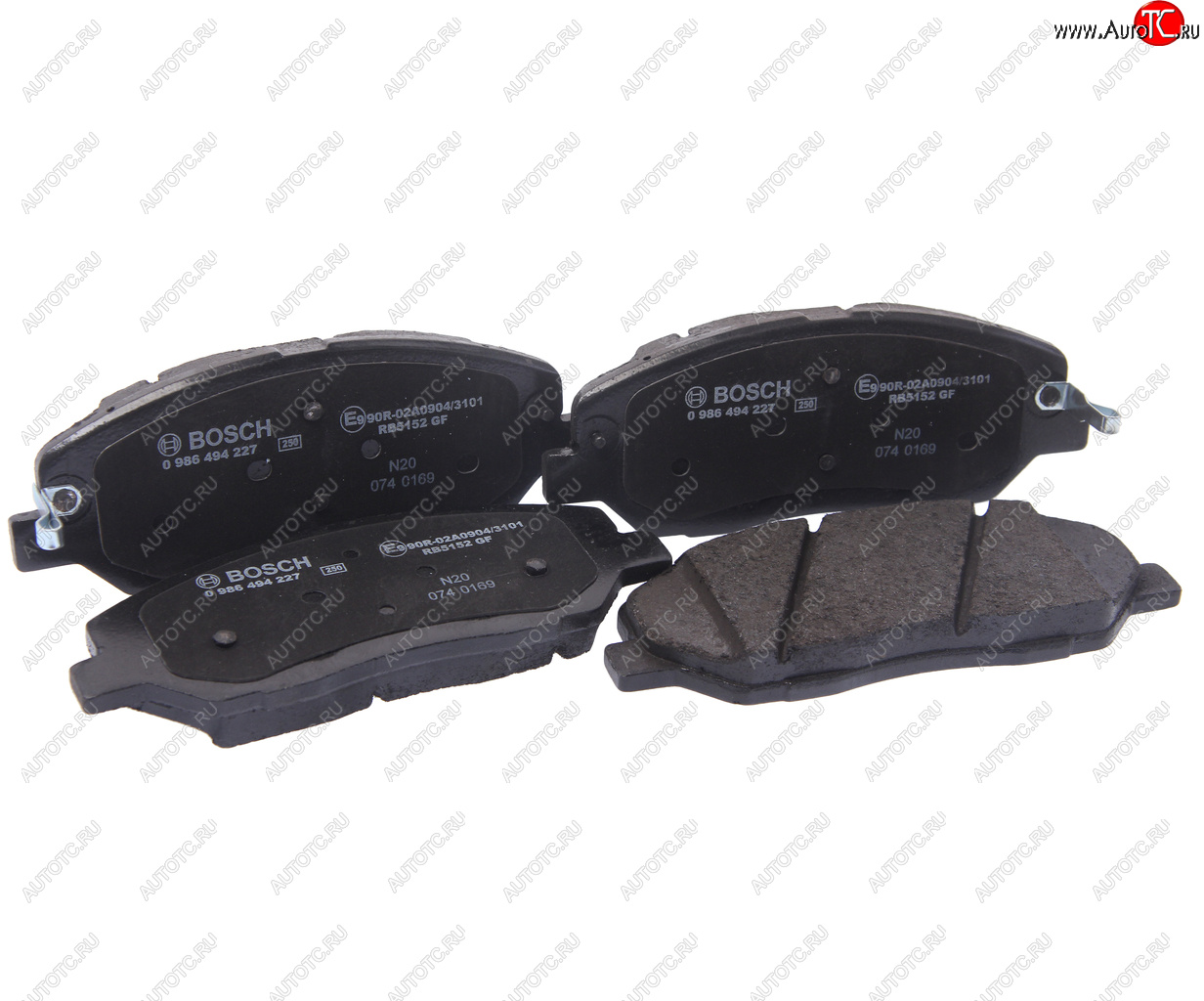 3 879 р. Колодки тормозные передние (4шт.) BOSCH Hyundai Santa Fe CM рестайлинг (2009-2012)  с доставкой в г. Керчь