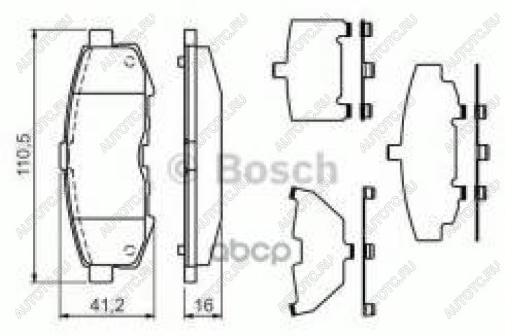3 199 р. Колодки тормозные задние (4шт.) BOSCH Mazda MPV LY дорестайлинг (2006-2008)  с доставкой в г. Керчь