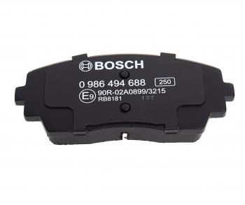 3 279 р. Колодки тормозные передние (4шт.) BOSCH KIA Picanto 2 TA хэтчбэк 3 дв. дорестайлинг (2011-2015)  с доставкой в г. Керчь. Увеличить фотографию 3