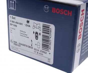 2 159 р. Колодки тормозные (4шт.) BOSCH Hyundai I40 1 VF дорестайлинг седан (2011-2015)  с доставкой в г. Керчь. Увеличить фотографию 3