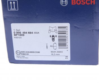4 099 р. Колодки тормозные передние (4шт.) BOSCH Audi A7 4G лифтбэк рестайлинг (2014-2018)  с доставкой в г. Керчь. Увеличить фотографию 4