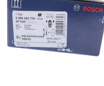 5 649 р. Колодки тормозные передние (4шт.) BOSCH Audi A3 8L1 хэтчбэк 3 дв. рестайлинг (2000-2003)  с доставкой в г. Керчь. Увеличить фотографию 4