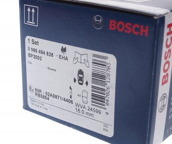 2 759 р. Колодки тормозные задние (4шт.) BOSCH KIA Sorento UM/Prime дорестайлинг (2014-2018)  с доставкой в г. Керчь. Увеличить фотографию 3