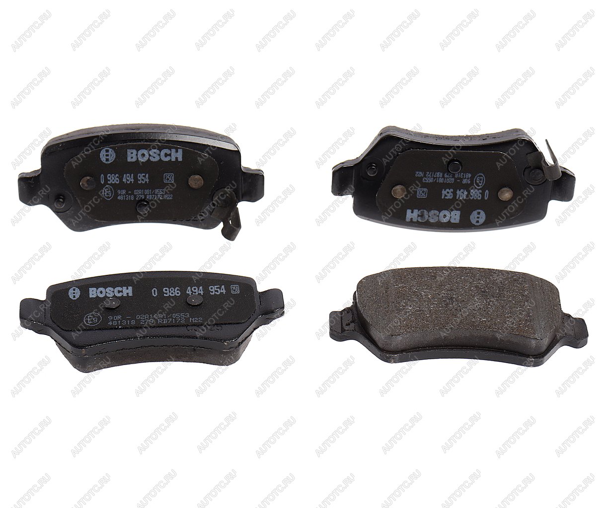 3 169 р. Колодки тормозные задние (4шт.) BOSCH KIA Ceed 2 JD дорестайлинг универсал (2012-2016)  с доставкой в г. Керчь