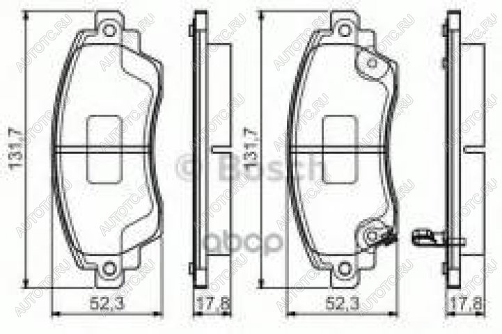 2 899 р. Колодки тормозные передние (4шт.) BOSCH Toyota Corolla E110 седан дорестайлинг (1997-2000)  с доставкой в г. Керчь