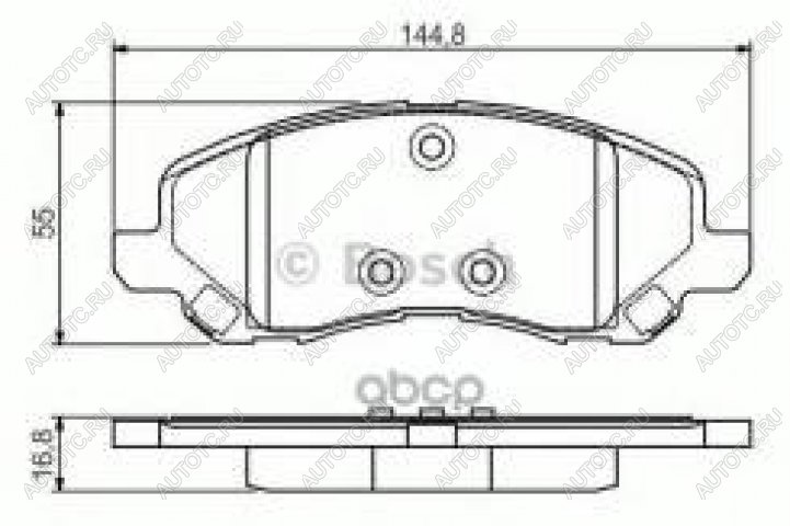 2 599 р. Колодки тормозные передние (4шт.) BOSCH Mitsubishi Pajero Sport QF рестайлинг (2019-2022)  с доставкой в г. Керчь