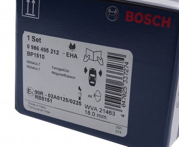 1 639 р. Колодки тормозные передние (4шт.) BOSCH Renault Symbol седан LB 1-ый рестайлинг (2002-2006)  с доставкой в г. Керчь. Увеличить фотографию 3