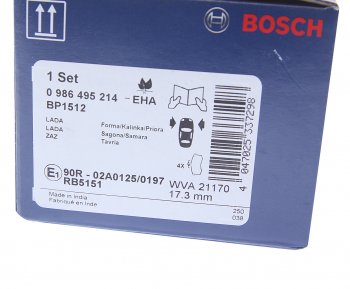 1 449 р. Колодки тормозные передние (4шт.) BOSCH Лада 2108 (1984-2003)  с доставкой в г. Керчь. Увеличить фотографию 4