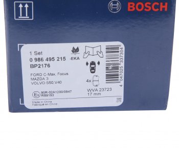 2 589 р. Колодки тормозные передние (4шт.) BOSCH Mazda 3/Axela BM рестайлинг, хэтчбэк (2016-2019)  с доставкой в г. Керчь. Увеличить фотографию 4