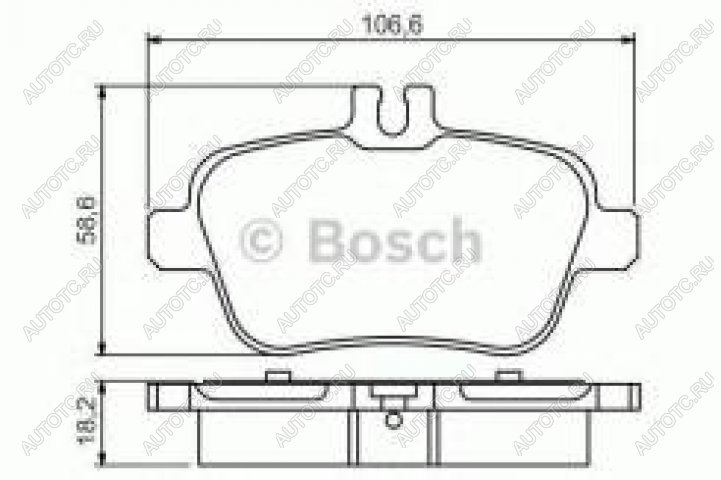 2 299 р. Колодки тормозные задние (4шт.) BOSCH Mercedes-Benz A class W176 дорестайлинг, хэтчбэк 5 дв. (2012-2015)  с доставкой в г. Керчь