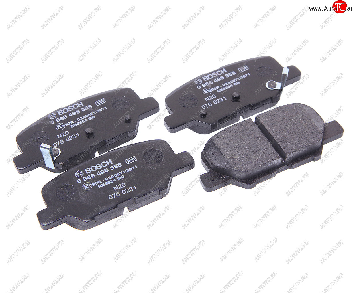 3 599 р. Колодки тормозные задние (4шт.) BOSCH Mitsubishi Outlander GF дорестайлинг (2012-2014)  с доставкой в г. Керчь