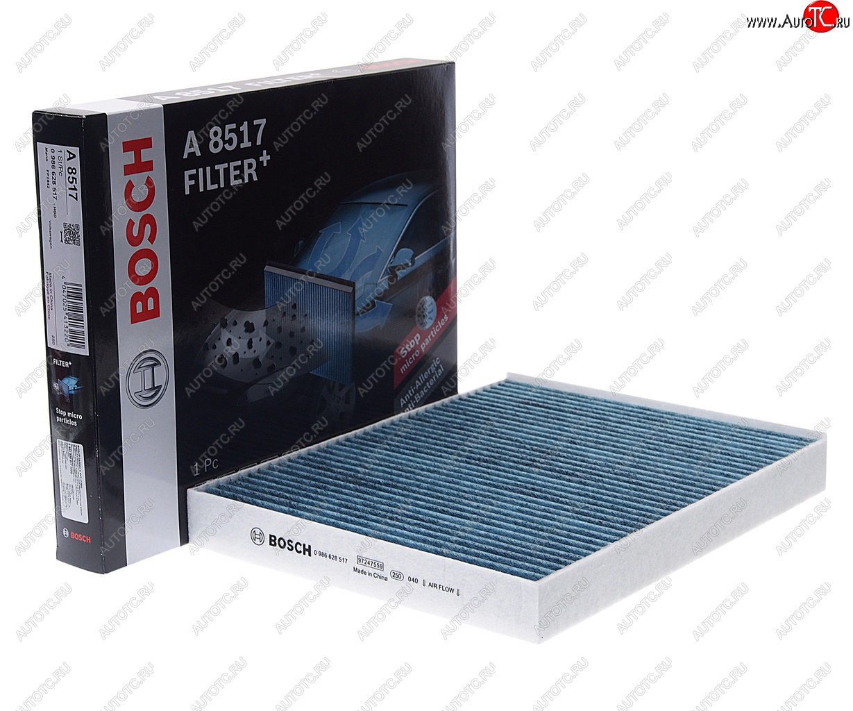 2 189 р. Фильтр воздушный салона VW Touareg,T5 AUDI Q7 PORSCHE Cayenne угольный BOSCH BOSCH 0986628517  с доставкой в г. Керчь