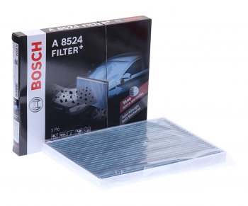 1 369 р. Фильтр воздушный салона NISSAN Qashqai (J10E),X-Trail (T31) угольный BOSCH BOSCH 0986628524  с доставкой в г. Керчь. Увеличить фотографию 1