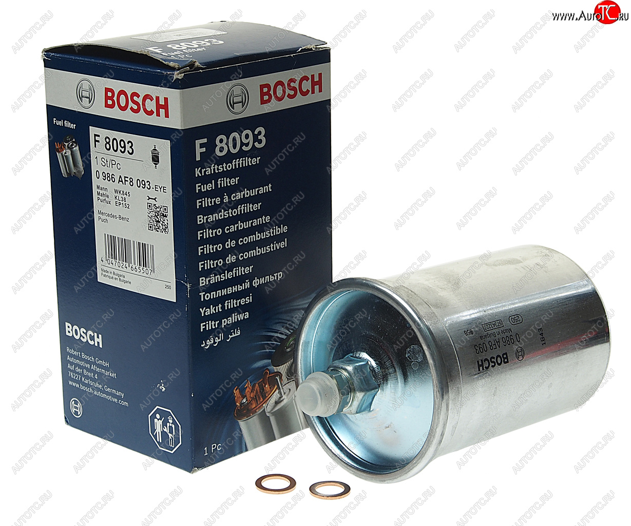 1 599 р. Фильтр топливный MERCEDES C (W201,W202),E (W124,W123),S (W126) BOSCH BOSCH 0986af8093  с доставкой в г. Керчь