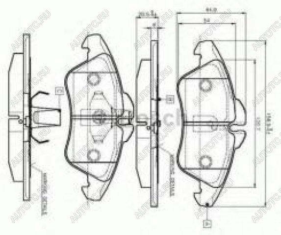 2 799 р. Колодки тормозные передние (4шт.) BOSCH Volkswagen LT 2D (1996-2006)  с доставкой в г. Керчь