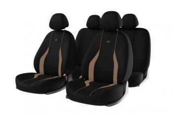 Авточехлы универсальные полиэстер черно-бежевые (11 предм.) Neon CARFASHION CARFASHION 10006