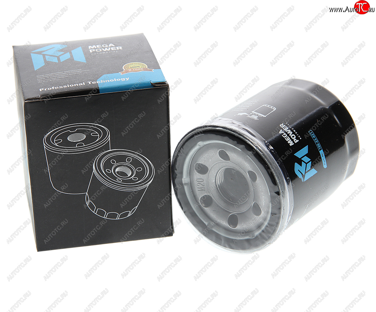 156 р. Фильтр масляный HYUNDAI Getz KIA Rio,Spectra,Carens,Clarus,Shuma MEGAPOWER MEGAPOWER 100-23-021  с доставкой в г. Керчь