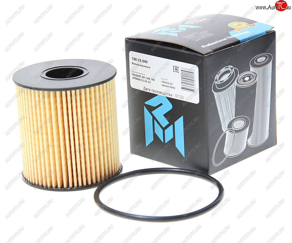 182 р. Фильтр масляный PEUGEOT 207,208,308 CITROEN C3,C4,C5 MEGAPOWER MEGAPOWER 100-23-040  с доставкой в г. Керчь