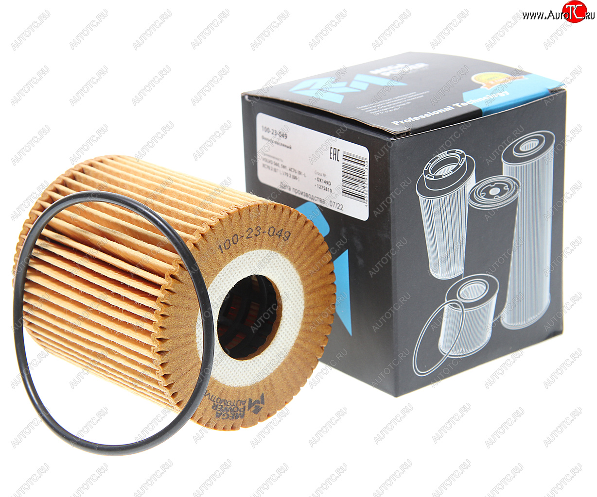 168 р. Фильтр масляный VOLVO S60,S80,XC70 (00-),XC70 2 (07-),V70 2 (00-) MEGAPOWER MEGAPOWER 100-23-049  с доставкой в г. Керчь
