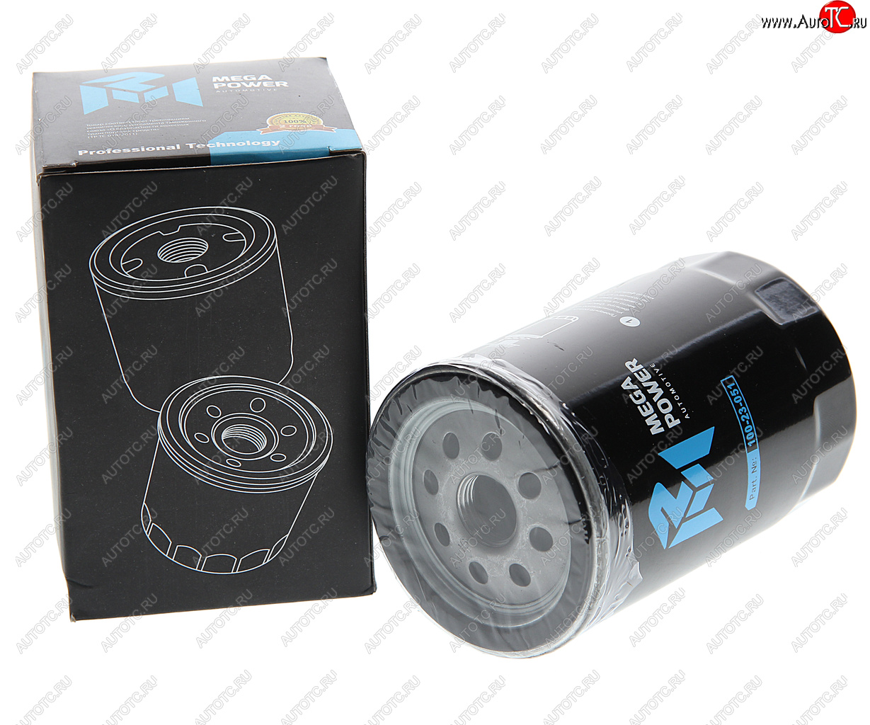190 р. Фильтр масляный VW AUDI (-94) MEGAPOWER MEGAPOWER 100-23-051  с доставкой в г. Керчь