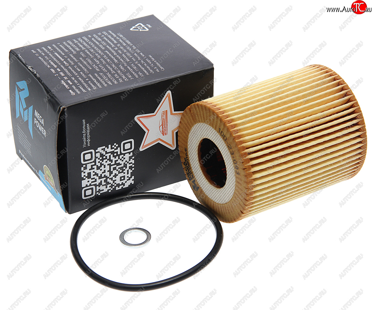 185 р. Фильтр масляный BMW 3 (E46),5 (E39),7 (E38),X5 (E53) LAND ROVER Range Rover 3 (02-)(DTDI) MEGAPOWER MEGAPOWER 100-23-093  с доставкой в г. Керчь