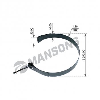 669 р. Хомут SCANIA баллона воздушного MANSONS MANSONS 100.669  с доставкой в г. Керчь. Увеличить фотографию 1