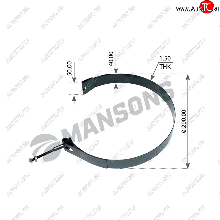 669 р. Хомут SCANIA баллона воздушного MANSONS MANSONS 100.669  с доставкой в г. Керчь
