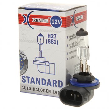 162 р. Лампа 12V H27(881) 27W PGJ13 3200К Standard XENITE XENITE 1007007  с доставкой в г. Керчь. Увеличить фотографию 1