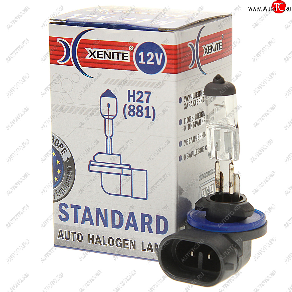 162 р. Лампа 12V H27(881) 27W PGJ13 3200К Standard XENITE XENITE 1007007  с доставкой в г. Керчь