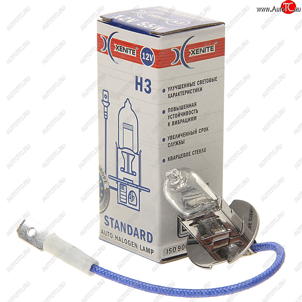 63 р. Лампа 12V H3 55W РK22s 3200К Standard XENITE XENITE 1007012  с доставкой в г. Керчь