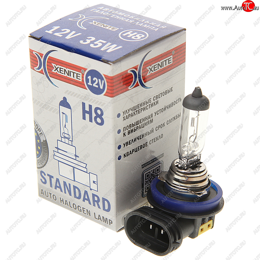 220 р. Лампа 12V H8 35W PGJ19-1 3200К Standard XENITE XENITE 1007015  с доставкой в г. Керчь