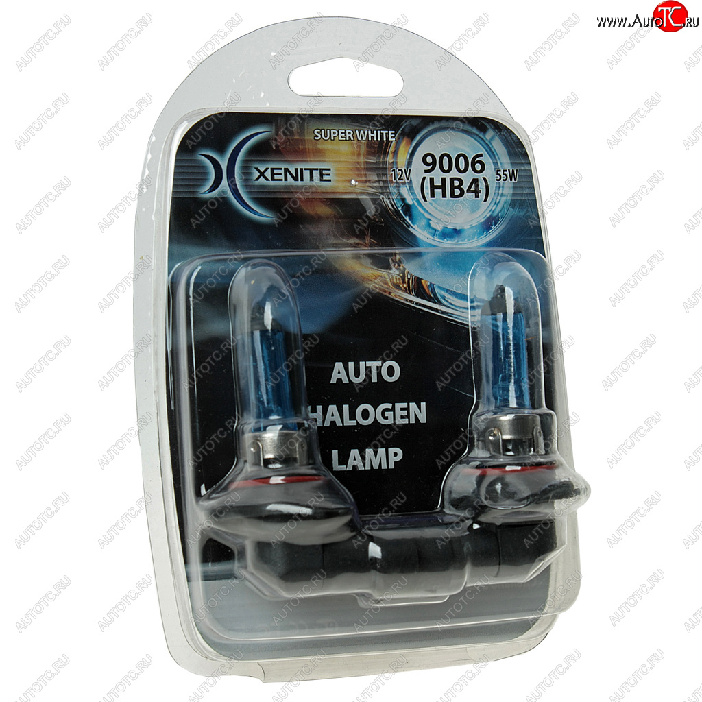 519 р. Лампа 12V HB4(9006) 55W P22d +30% 4000К блистер (2шт.) Super White XENITE XENITE 1007041  с доставкой в г. Керчь