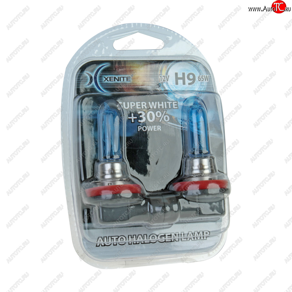 579 р. Лампа 12V H9 65W PGJ19-5 +30% 4000К блистер (2шт.) Super White XENITE XENITE 1007048  с доставкой в г. Керчь