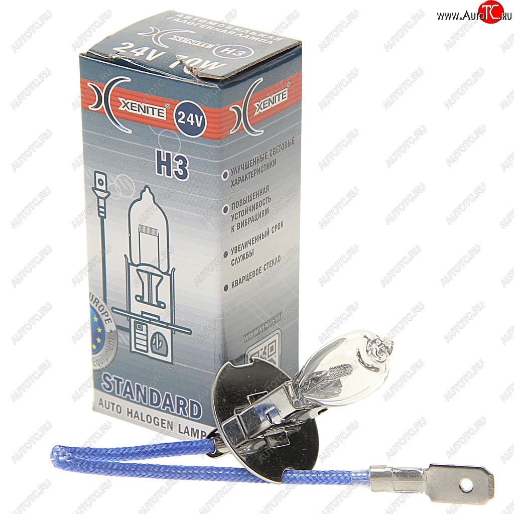 95 р. Лампа 24V H3 70W РK22s 3200К Standard XENITE XENITE 1007063  с доставкой в г. Керчь