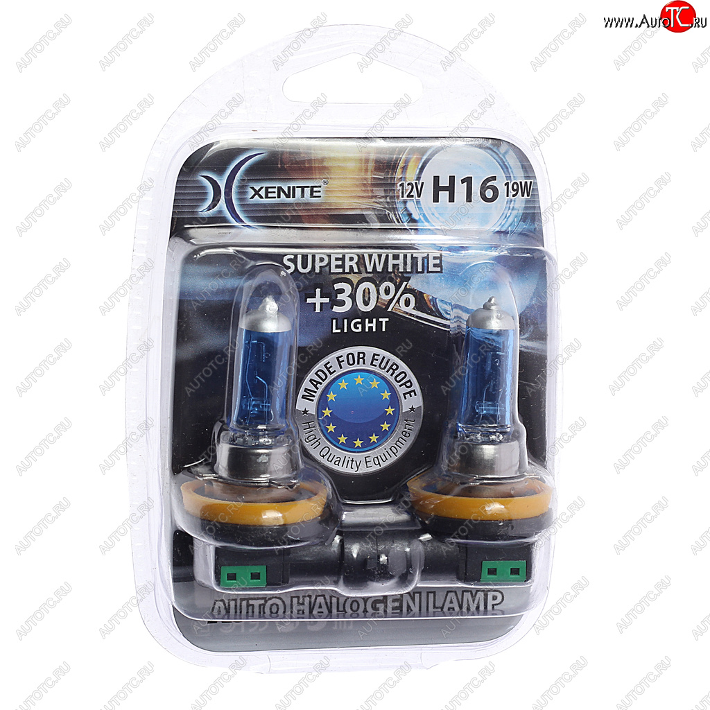 639 р. Лампа 12V H16 19W PGJ19-3 +30% 4000К блистер (2шт.) Super White XENITE XENITE 1007069  с доставкой в г. Керчь