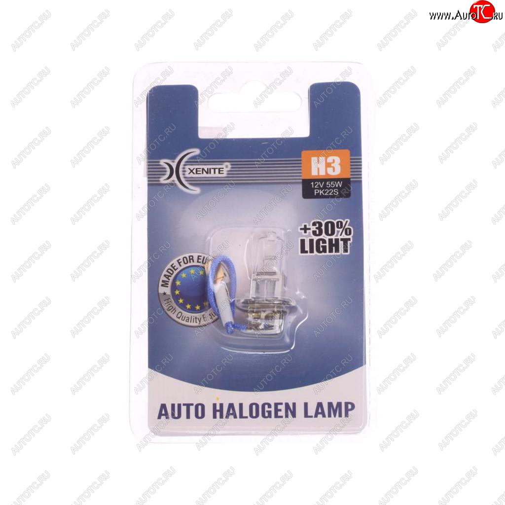 153 р. Лампа 12V H3 55W PK22s +30% 3200К блистер (1шт.) XENITE XENITE 1007088  с доставкой в г. Керчь