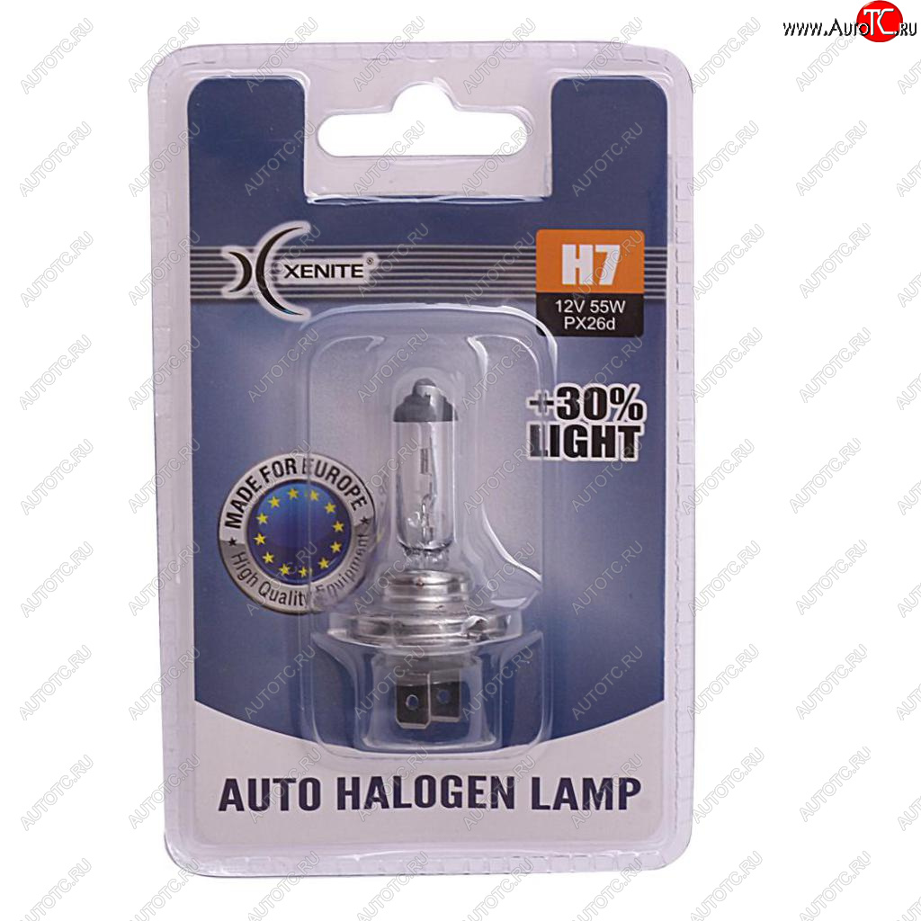 251 р. Лампа 12V H7 55W PX26d +30% 3200К блистер (1шт.) XENITE XENITE 1007090  с доставкой в г. Керчь