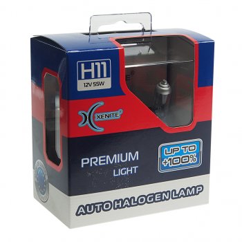 1 199 р. Лампа 12V H11 55W PGJ19-2 +100% 3600К бокс (2шт.) Premium XENITE XENITE 1007118  с доставкой в г. Керчь. Увеличить фотографию 2