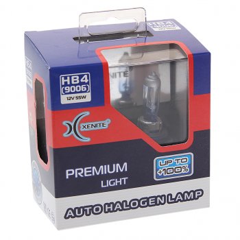 1 039 р. Лампа 12V HB4(9006) 55W P22d +100% 3600К бокс (2шт.) Premium XENITE XENITE 1007139  с доставкой в г. Керчь. Увеличить фотографию 1