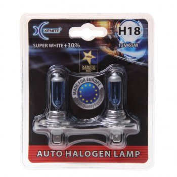 529 р. Лампа 12V H18 65W PY26d-1 +30% 4000К блистер (2шт.) Super White XENITE XENITE 1007149  с доставкой в г. Керчь. Увеличить фотографию 1