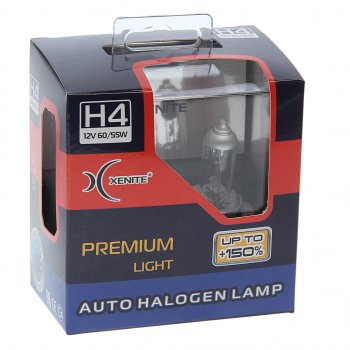 1 049 р. Лампа 12V H4 6055W P43t +150% бокс (2шт.) XENITE XENITE 1007161  с доставкой в г. Керчь. Увеличить фотографию 1