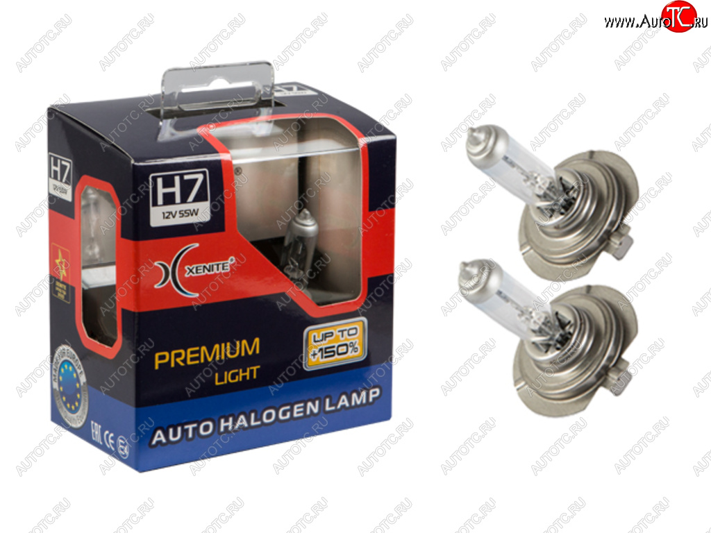 1 049 р. Лампа 12V H7 55W PX26d +150% бокс (2шт.) XENITE XENITE 1007162  с доставкой в г. Керчь