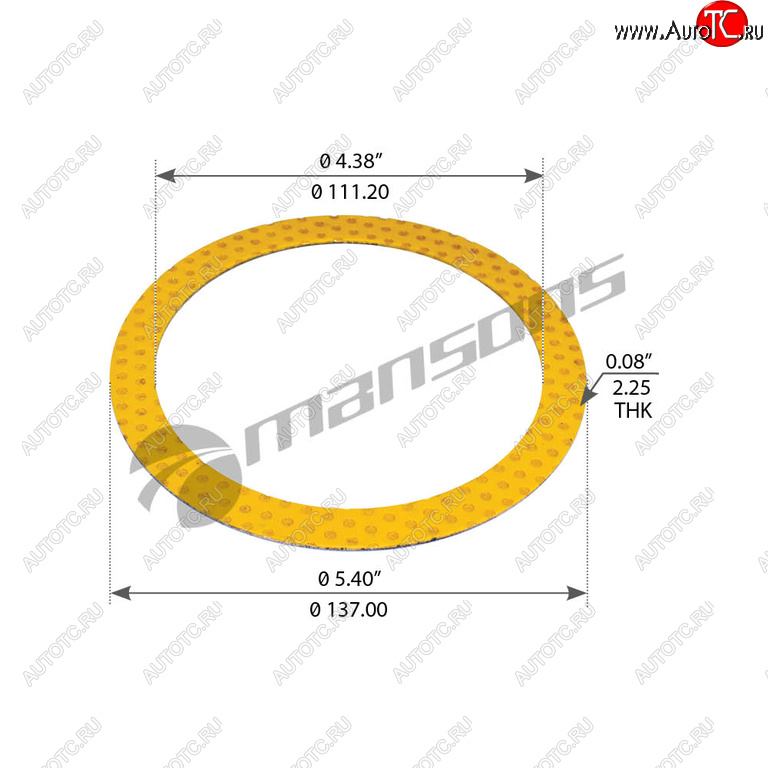 11 р. Шайба SCANIA P,R series упорная MANSONS MANSONS 100.722.2  с доставкой в г. Керчь