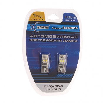 285 р. Лампа светодиодная 12V W5W T10W W2.1х9.5d бесцокольная блистер (2шт.) XENITE XENITE 1009316  с доставкой в г. Керчь. Увеличить фотографию 1