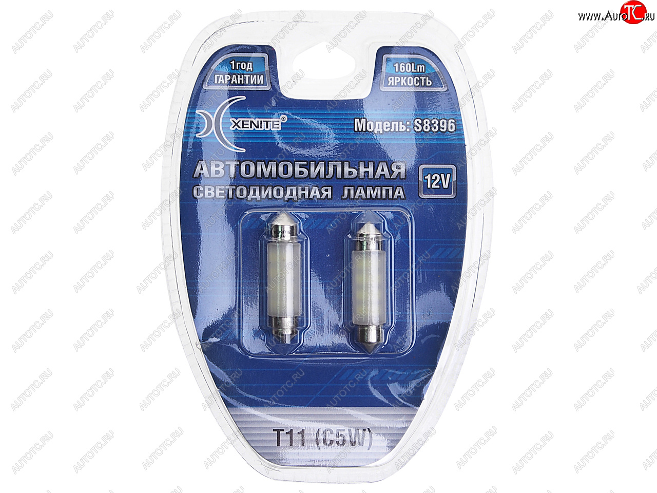234 р. Лампа светодиодная 12V C5W SV8.5-8 блистер (2шт.) XENITE XENITE 1009325  с доставкой в г. Керчь