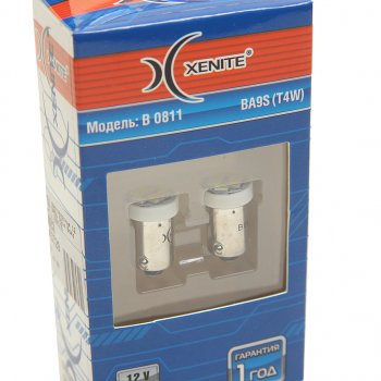243 р. Лампа светодиодная 12V T4W BA9s 55Lm бокс (2шт.) XENITE XENITE 1009545  с доставкой в г. Керчь. Увеличить фотографию 2