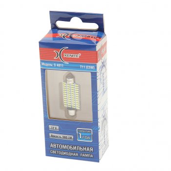 285 р. Лампа светодиодная 12V C5W SV8.5-8 двухцокольная блистер (1шт.) XENITE XENITE 1009546  с доставкой в г. Керчь. Увеличить фотографию 1